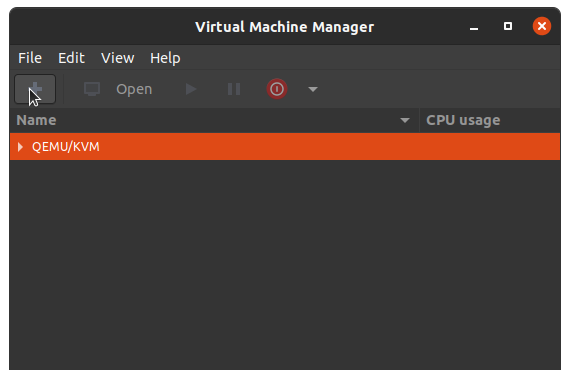 Creating a new virtual machine in 'virt-manager'
